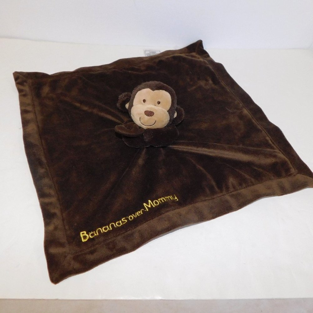 Carters Brown Monkey Bananas for Mommy Rattle Security Blanket nunu lovey 2012